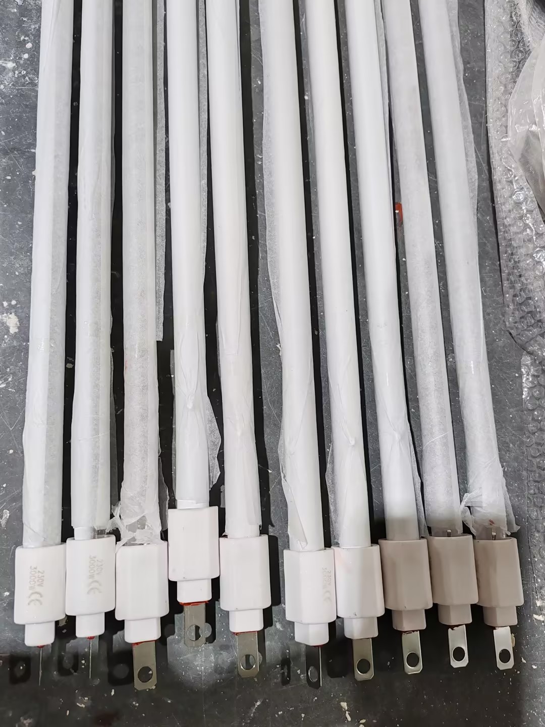 220v 300w carbon fiber infrared heat lamp with quartz tube
